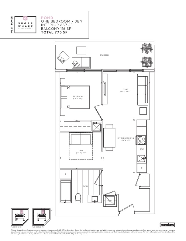 Sugar Wharf West Tower Gold Collection Pond